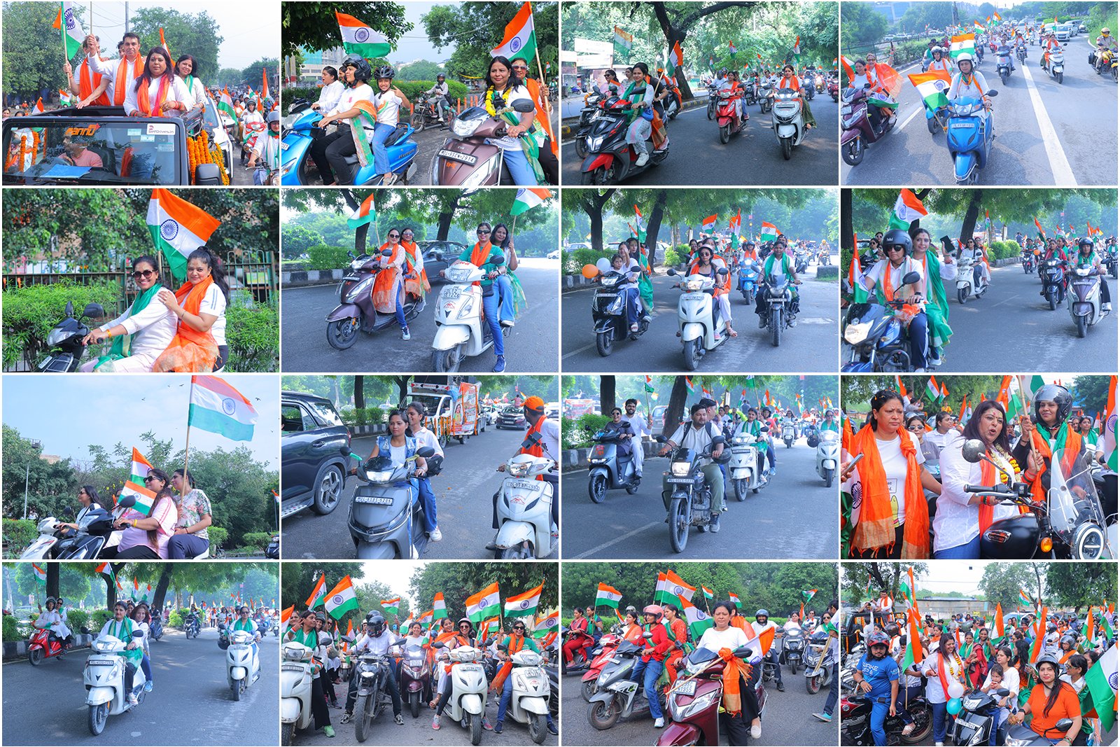 Awareness message during the bike rally