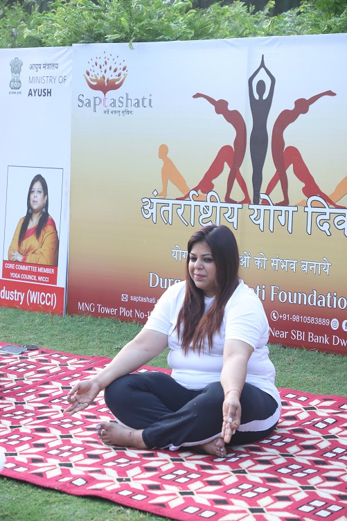 Yoga Day celebration in Dwarka